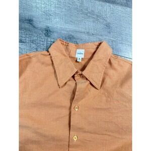 Craig Taylor Orange 100% Egyptian Cotton Button Up Shirt Size XL Made In USA
